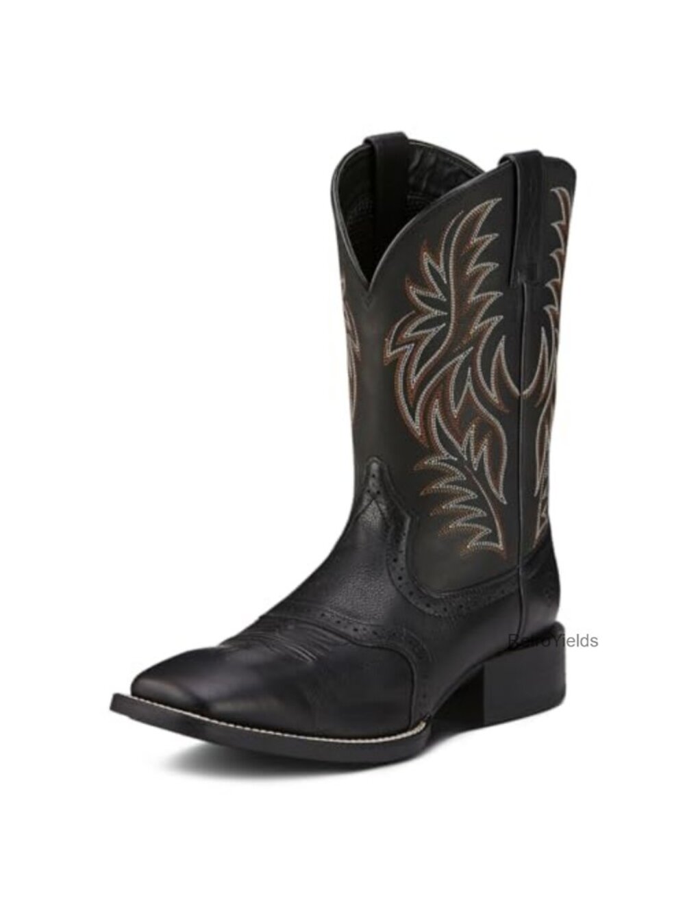 Ariat Sport Western Wide Square Toe Leather Cowboy Boot